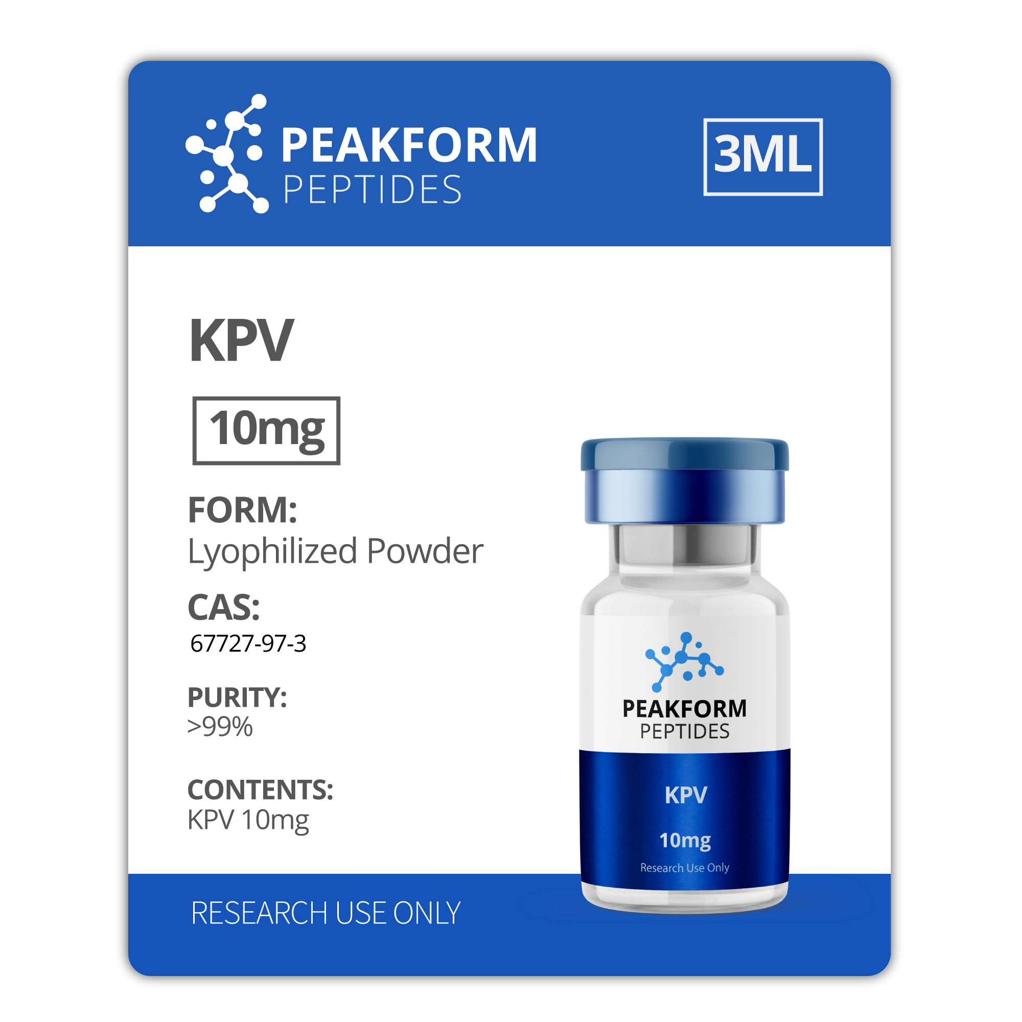 PeakForm-Peptides-Product-KPV-10mg